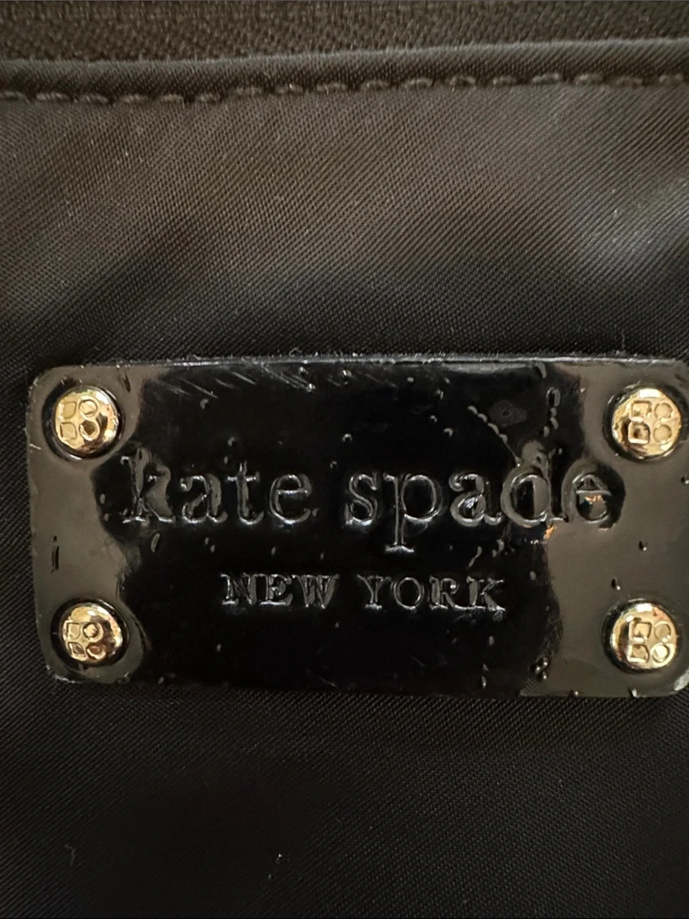 VINTAGE Kate Spade Black Nylon Convertible Shoulder & Tote Bag